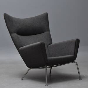 H. J. Wegner. Wingchair. Lænestol, model CH 445 i Hallingdal uld 