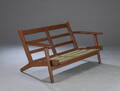 Hans J. Wegner. Topers. sofa, massiv mørkpoleret eg, model GE-2902