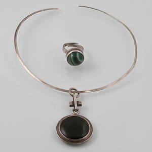 COLLIER SAMT RING