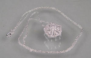 Diamantvedhæng med kæde 2