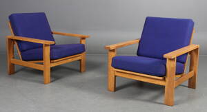 Hans J. Wegner. To lænestole, eg 2 