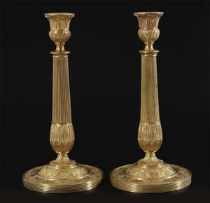 Ljusstakar ett par, empirestil, 1800-tal