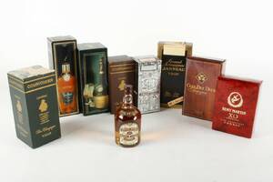 Samling vintage cognac og whisky 9