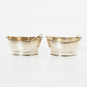 Saltkar 1 par i silver 1800-tal 