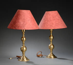 Par bordlamper af messing 2  