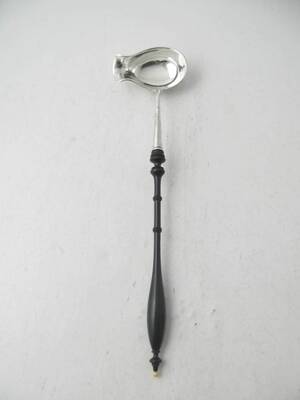 Soppslev, silver med träskaft