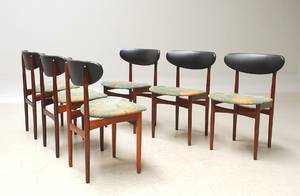 Dansk Møbelproducent. Sæt på seks stole i palisander. 1960erne 6