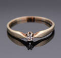 Ring af 14 kt. Guld med brillant