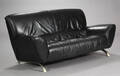 2½ pers. sofa, sort læder