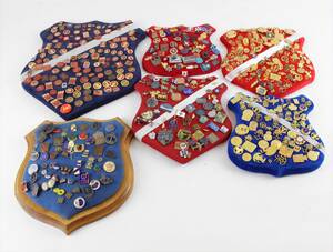 Medaljsköldar med pins 6st