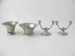 Tenn, 4 del. ljusstakar