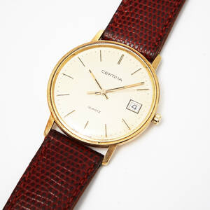Certina herrarmbandsur i 14 k guld