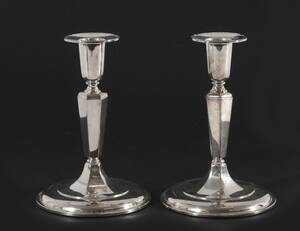 Ljusstakar ett par, silver, Ceson, 1977