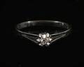 Enstensring i 18k vitguld