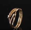 Bernhard Hertz. Slangearmbånd med brillanter, 14 kt. guld