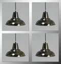 Et sæt på fire pendler af gunmetal lakeret metal, model Station. 4