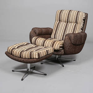 SNURRFÅTÖLJ SAMT FOTPALL