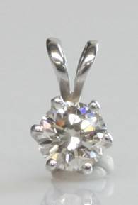 Klassisk brillantvedhæng, ca. 0.40 ct.