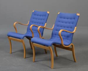 Bruno Mathsson Et par lounge lænestole, model Mina 2 
