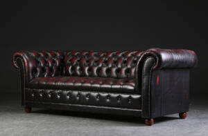 Tre-pers. sofa, Chesterfield stil 