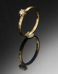 Solitairering med brillant på  0.10 ct.