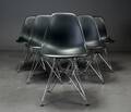Charles Eames. Sæt på seks skalstole  model DSR 6