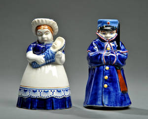 Aluminia. Figurer, soldaten samt amme. 2