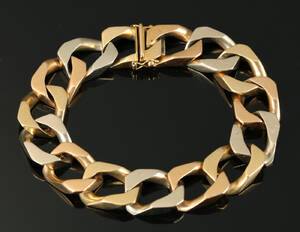 Armbånd af 18 kt guld, 83,7 gr