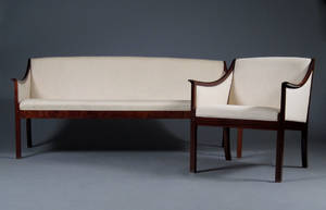 Ole Wanscher. Tre-pers. sofa samt hvilestol 2