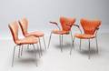 Arne Jacobsen 1902-1971. Sæt på fire stole, model 3107  3207 4