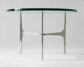 Tisch  Beistelltisch, Aluminium und Glas