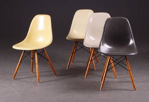 Charles Eames 1907- 1978. Sæt på fire skalstole 4