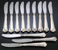 Carl M. Cohr. Herregård knive med skafter af sølv 12