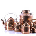 PARTI KOPPARFÖREMÅL, 6-delar, bla kaffekanna.