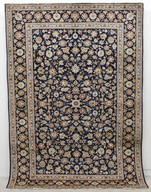 Matta, blå Keshan, Persien, 304x210 sign