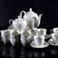 KAFFESERVIS, 28 delar, porslin, Hackefors.