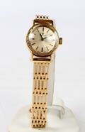 Vintage Omega dameur med lænke, 14 kt guld.