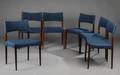 Dansk møbelproducent. Seks spisestole af palisander. 6