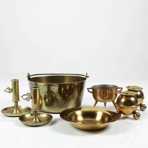 PARTI MÄSSING, 7 delar, bla Skultuna