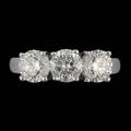 RING 18k vitguld med briljantslipade diamanter tot