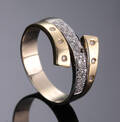 Diamantring i 14 kt. guldhvidguld 