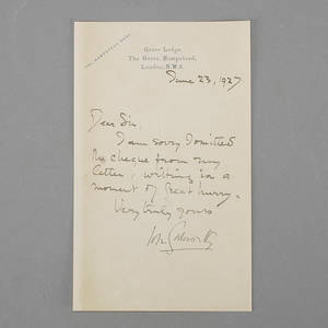 JOHN GALSWORTHY 1867-1953
