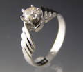 Solitaire ring ca. 0.57 ct.