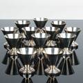 COCTAILGLAS 12st, Art Deco, nysilver