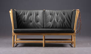 Hyndesæt til Børge Mogensens tremmesofa, model 1789, sort læder