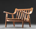 Hans J. Wegner. Lænestol af egetræ, model GE-530 