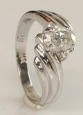 Diamantring, ca. 0.74 ct.