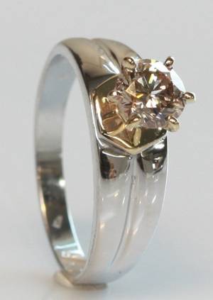 Solitairering, ca. 0.90 ct.