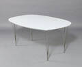 Piet Hein  Bruno Mathsson. Superellipse spisebord, hvidt 