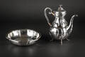 Kaffekande af sølv samt skål af sølv 2